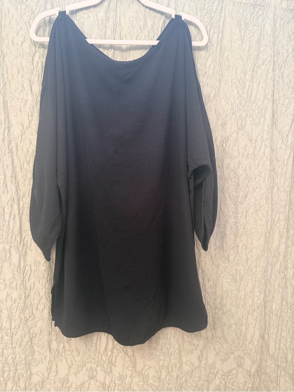 Soft Surroundings Black Gauze Tunic Blouse